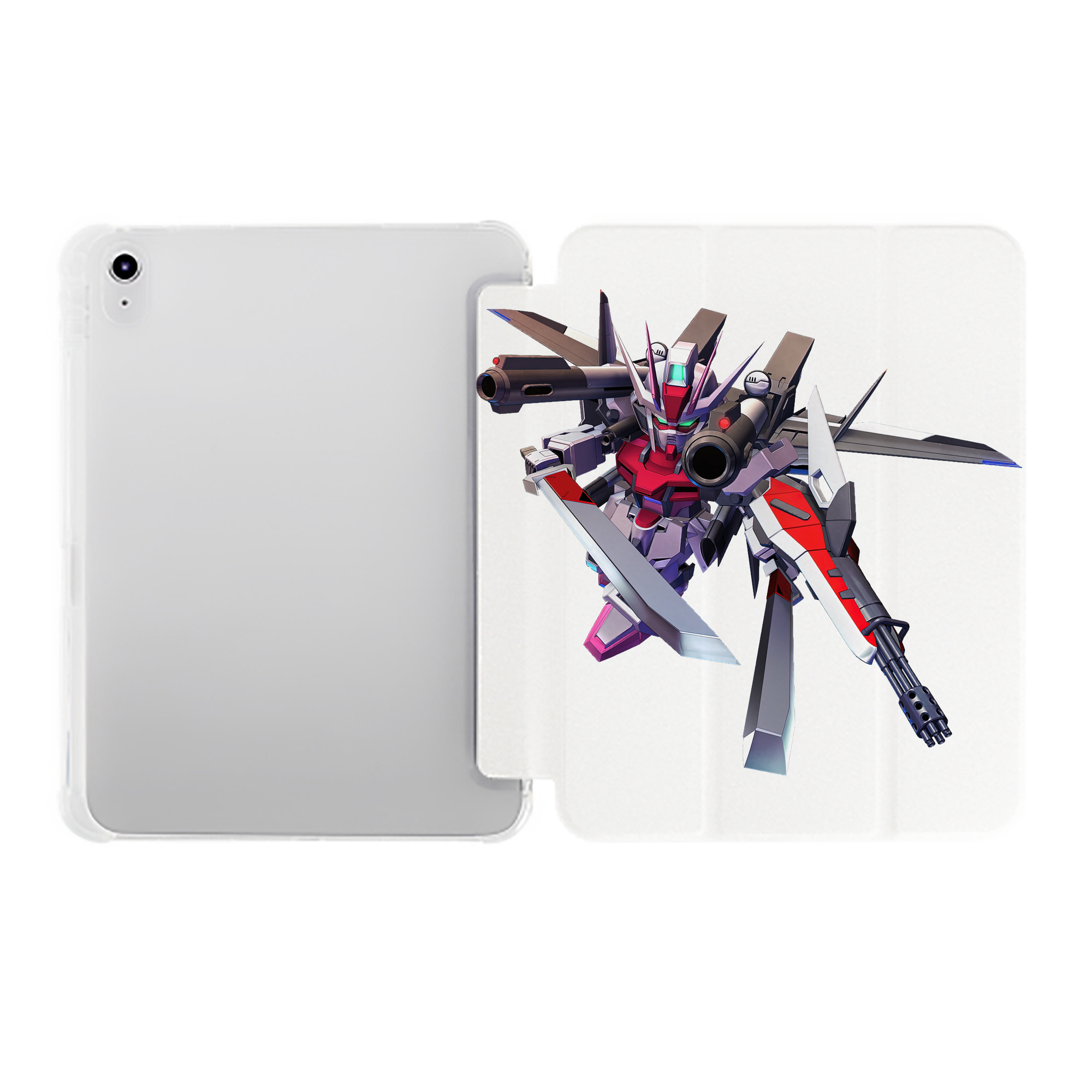 （画像用） 機動戦士ガンダム Mobile Suit Gundam IPad ケース ペン収納付き 三つ折りスタンド PUレザー×シリコン 対応機種9.5/10.5/10.9インチ